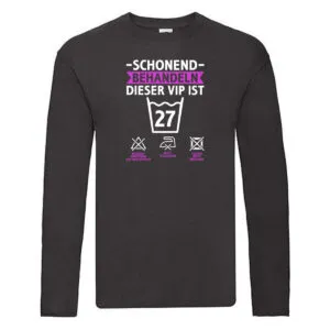 27 Geburtstag | schonend behandeln | 27 Jahre Long Sleeve Schwarz