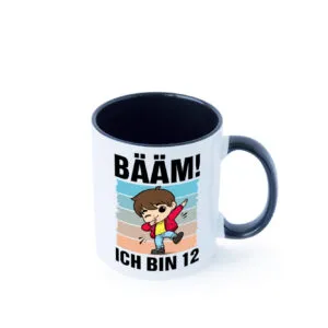 12. Geburtstag | Ich bin 12 | 12 Jahre | Bäääm Dabbing Kind Farbige Tasse - Kaffeetasse / Geschenk / Familie