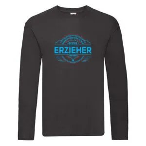 100 % Sicher: Erzieher | Pädagoge | Schule Long Sleeve Schwarz