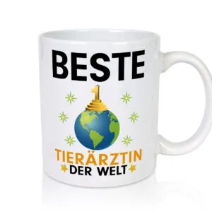 Welt Beste Tierärztin | Mediziner | Tiermedizin - Tasse Weiss - Kaffeetasse / Geschenk / Familie