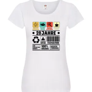 28. Geburtstag | 28 Jahre | Humor | Limited Edition Damen Shirt Weiß