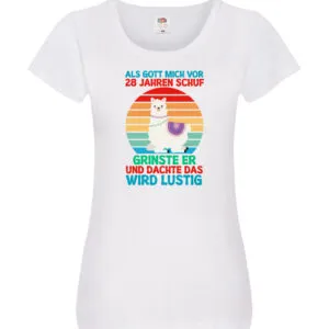 28. Geburtstag | 28 Jahre | Gut Schuf mich | Lama v2 Damen Shirt Weiß