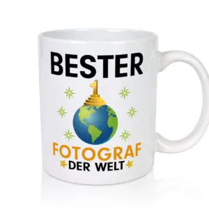 Welt Bester Fotograf | Fotografie | Kamera - Tasse Weiss - Kaffeetasse / Geschenk / Familie