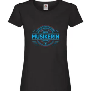 100 % Sicher: Musikerin | Musik | Musikantin Damen Shirt Schwarz