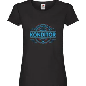 100 % Sicher: Konditor | Konditorei Damen Shirt Schwarz