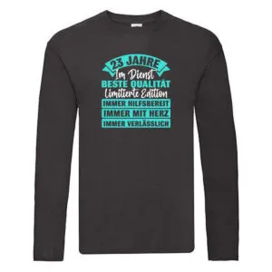 23 Jahre im Dienst | Jubiläum | Arbeit Long Sleeve Schwarz