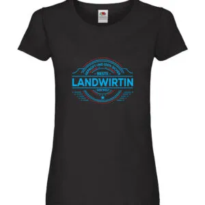 100 % Sicher: Landwirtin| Bäuerin | Landwirtschaft Damen Shirt Schwarz