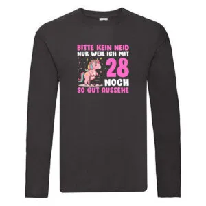 28. Geburtstag | 28 Jahre | Mit 28 noch so gut aussehen Long Sleeve Schwarz