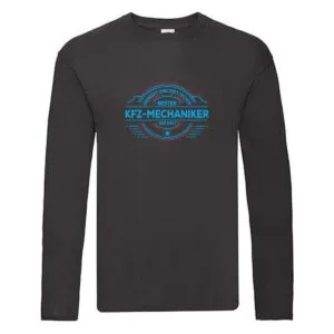 100 % Sicher: KFZ-Mechaniker | Werkstatt | Mechaniker Long Sleeve Schwarz