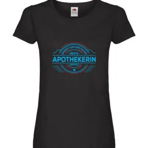 100 % Sicher: Apothekerin | Apotheke | Pharmazie Damen Shirt Schwarz