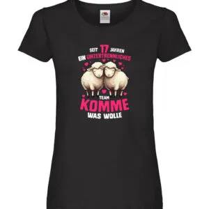 17 Jahre Verheiratet | 17 Jahre ein Team | Ehepaar Damen Shirt Schwarz