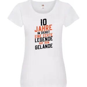 10 Jahre im Dienst | Legende | Jubiläum | Kollege | Arbeit Damen Shirt Weiß