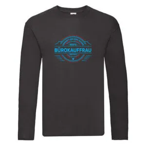 100 % Sicher: Bürokauffrau | Kauffrau Long Sleeve Schwarz