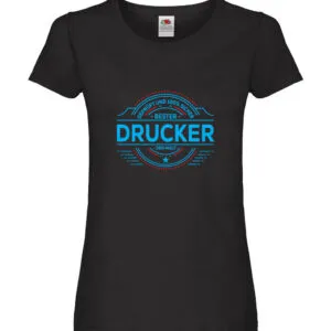 100 % Sicher: Drucker | Druckerei | Print Medien Damen Shirt Schwarz