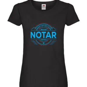 100 % Sicher: Notar | Jurist Damen Shirt Schwarz