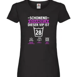 28 Geburtstag | schonend behandeln | 28 Jahre Damen Shirt Schwarz