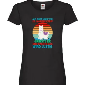 22. Geburtstag | 22 Jahre | Gut Schuf mich | Lama Damen Shirt Schwarz