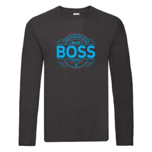 100 % Sicher: Boss | Führungskraft | Vorgesetzter Long Sleeve Schwarz