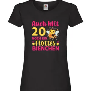 20. Geburtstag | Flottes Bienchen | 20 Jahre Damen Shirt Schwarz