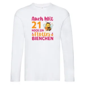21. Geburtstag | Flottes Bienchen | 21 Jahre Long Sleeve Weiß