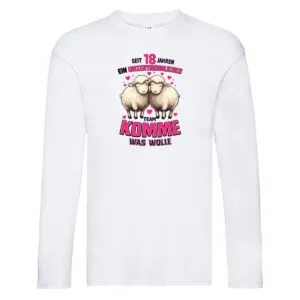 18 Jahre Verheiratet | 18 Jahre ein Team | Ehepaar v2 Long Sleeve Weiß