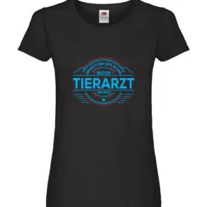 100 % Sicher: Tierarzt | Tiermedizin | Mediziner Damen Shirt Schwarz