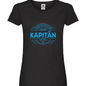 100 % Sicher: Kapitän | Schiffskapitän | Schiff Damen Shirt Schwarz