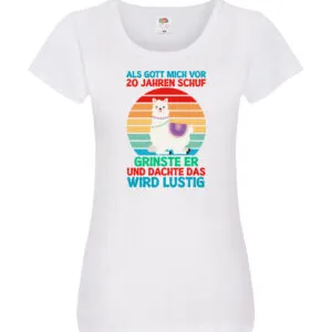 20. Geburtstag | 20 Jahre | Gut Schuf mich | Lama v2 Damen Shirt Weiß
