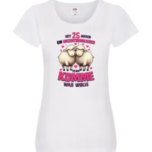 25 Jahre Verheiratet | 25 Jahre ein Team | Ehepaar v2 Damen Shirt Weiß