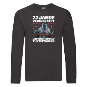 22 Jahre verheiratet | Turteltauben | Ehe | Ehepaar Long Sleeve Schwarz