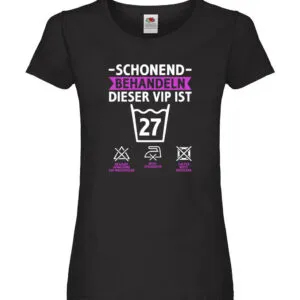 27 Geburtstag | schonend behandeln | 27 Jahre Damen Shirt Schwarz