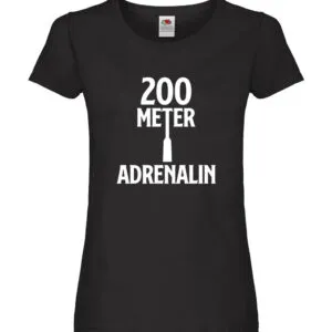 200 Meter Adrenalin Damen Shirt Schwarz