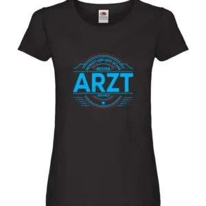 100 % Sicher: Arzt | Medizin | Doktor | Facharzt Damen Shirt Schwarz
