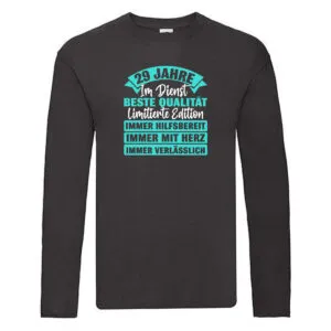 29 Jahre im Dienst | Jubiläum | Arbeit Long Sleeve Schwarz