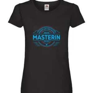 100 % Sicher: Masterin | Student | Uni | Studium Damen Shirt Schwarz