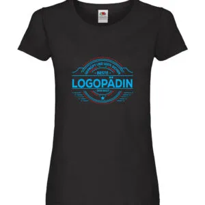 100 % Sicher: Logopädin | Sprachtherapie Damen Shirt Schwarz