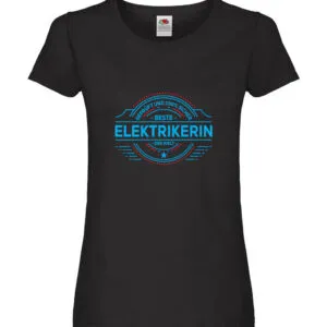 100 % Sicher: Elektrikerin | Elektronikerin | Elektrik Damen Shirt Schwarz