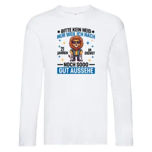21 Jahre im Dienst | Arbeitsjubiläum | Arbeit Long Sleeve Weiß