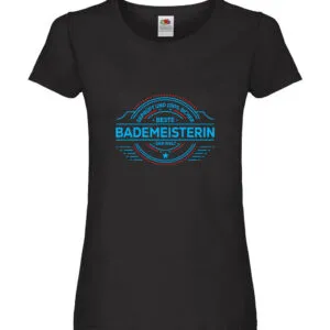 100 % Sicher: Bademeisterin | Schwimmmeisterin Damen Shirt Schwarz