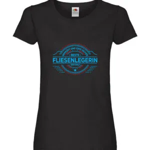 100 % Sicher: Fliesenlegerin | Fliesenlegen | Bau Damen Shirt Schwarz