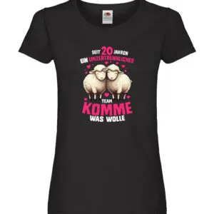 20 Jahre Verheiratet | 20 Jahre ein Team | Ehepaar Damen Shirt Schwarz