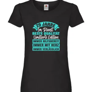 29 Jahre im Dienst | Jubiläum | Arbeit Damen Shirt Schwarz