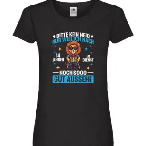 14 Jahre im Dienst | Arbeitsjubiläum | Arbeit Damen Shirt Schwarz