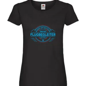 100 % Sicher: Flugbegleiter | Steward | Flughafen Damen Shirt Schwarz