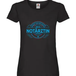 100 % Sicher: Notärztin | Ärztin Damen Shirt Schwarz