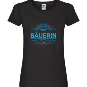100 % Sicher: Bäuerin | Bauernhof | Landwirtschaft Damen Shirt Schwarz