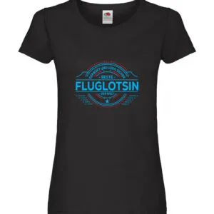 100 % Sicher: Fluglotsin | Flughafen | Flugverkehr Damen Shirt Schwarz