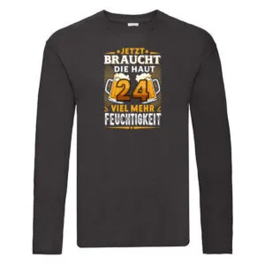 24 braucht die haut mehr Feuchtigkeit | 24. Geburtstag Long Sleeve Schwarz