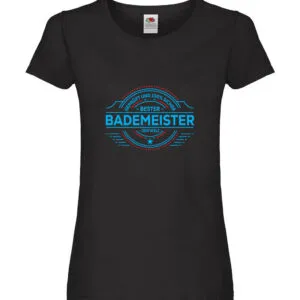 100 % Sicher: Bademeister | Rettungsschwimmer Damen Shirt Schwarz