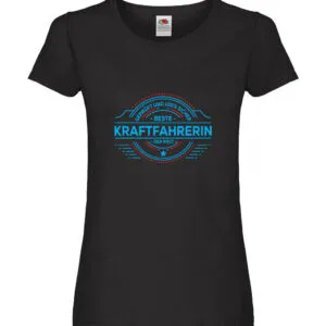 100 % Sicher: Kraftfahrerin | Lastwagen | LKW Damen Shirt Schwarz